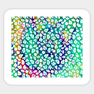 Inverted Tie Dye Leopard Print Texture Sticker